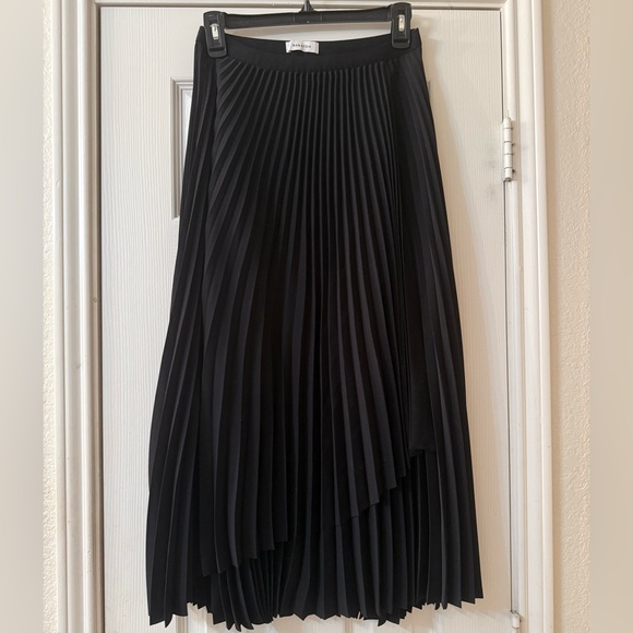 Babaton Dresses & Skirts - Aritzia Babaton “Ladder Skirt” Black Pleated Skirt